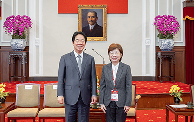 台灣金聯榮獲「誠信品牌獎」肯定，董事長宮文萍赴總統府接受總統賴清德接見
